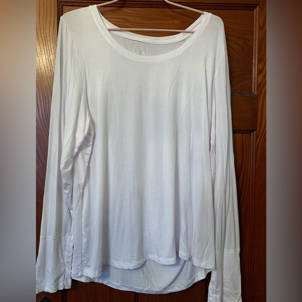 Women's White Long Sleeve Top